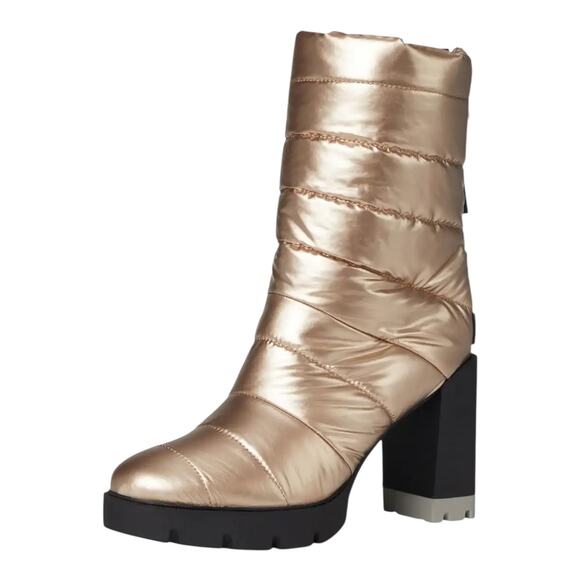 Naturalizer Women's Crosswalk Legwarmer Water Resistant Boots Lt Gold Size 8 1/2 - Picture 2 of 5